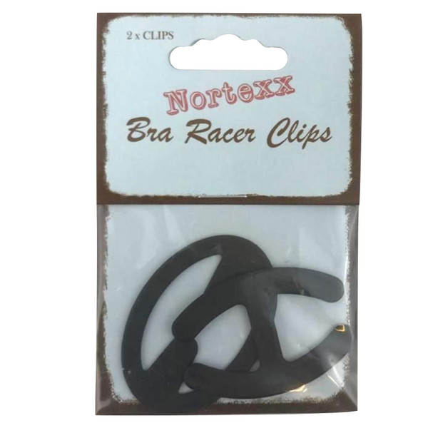 Bra Back Racer Clips 2-Pack Black – Adjustable Strap Converter