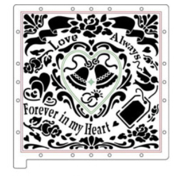 Fiskars ScrapBoss Romance Themed Stencil Set for Scrapbooking & Crafts