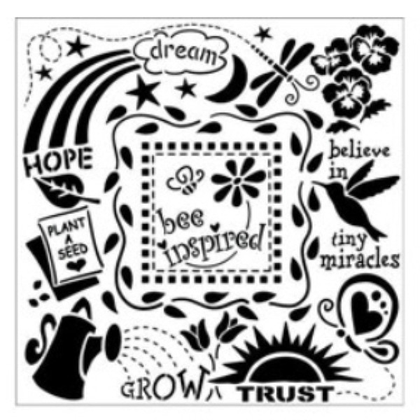 Fiskars ScrapBoss Inspirational Themed Stencil Set for Crafts & Scrapbooking