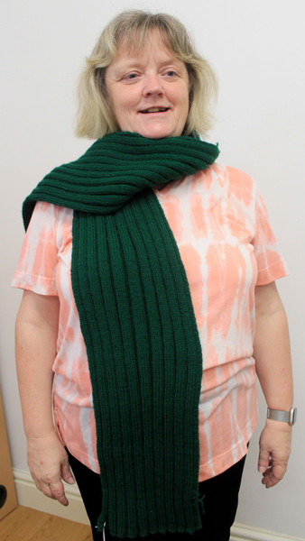 Forest Green Chunky Ribbed Scarf