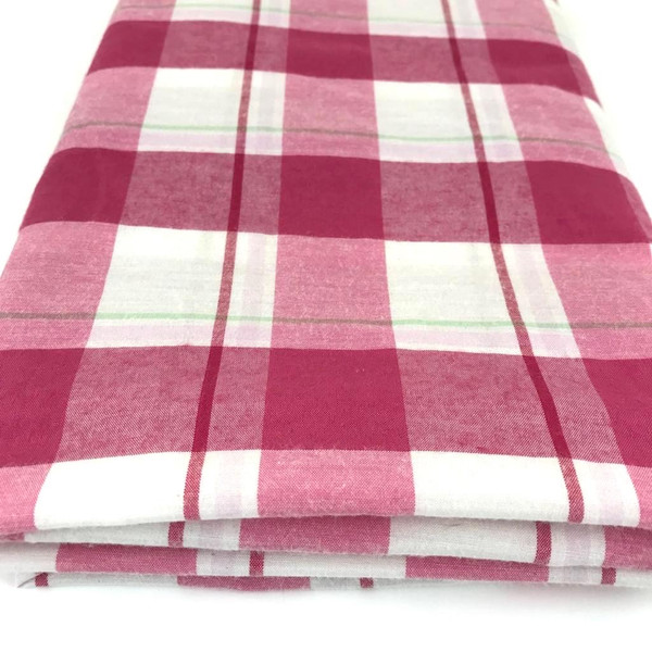 Medium weight cotton Red Gingham quarter inch square