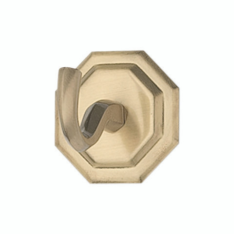 Art Deco Curtain Tieback Hook with Decorative Back Plate – Vintage Style Curtain Holdback