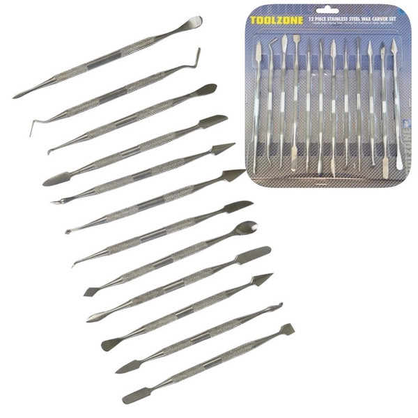 12 Piece Stainless Steel Wax Carver Set – Double-Ended Sculpting & Modelling Tools