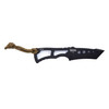 Southern Grind SG04050100 Vermin  2.25 Fixed Tanto Plain Black PVD 8670 Steel Blade 2.63 Black Skeletonized Includes LanyardSheath