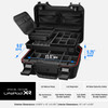 Vaultek LifePod XR Special Edition with Lid Organizer, Upper Half Width Padded Divider System, Zip Case, Full Width Tray, Full Width Lower Padded Divider System, Steel Security Cable, and Manual Keys - Covert Black