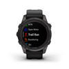 Garmin fenix 7S Pro Solar, Sapphire, Carbon Gray DLC Titanium, Black