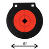 Birchwood Casey 47608 World of Targets Double Hole 6 BlackOrange AR500 Steel Circle wCrosshair  Diamond Hanging