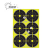 EZAim 15355 Splash Reactive Target Bullseye Paper Hanging 12.50 W X 18.25 H BlackYellow 8 Per Pkg