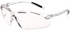 Howard Leight R01636 Uvex A700 Shooting Glasses 99.9 UV Rated Polycarbonate Scratch Resistant Clear Lens with Clear Wraparound Frame  AntiSlip Rubber Temple Sleeves for Adults