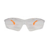 Allen Company Factor Shooting and Safety Glasses, Clear Frame with Orange Tips, Clear Lens