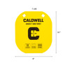 Caldwell 1116703 AR500 Gong Target Yellow AR500 Steel