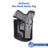 DeSantis Gunhide 014PC8BZ0 Die Hard Rig  Ankle Black Leather Fits Glock 4343X Right Hand