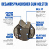 DeSantis Gunhide M71BJG2Z0 Vanquisher  IWB Nylon Belt Clip Fits MedLg Auto Med Revolver Ambidextrous