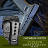Fobus GL2E2BH Passive Retention Evolution OWB Black Polymer Belt Compatible wGlock 1719263334 Includes Belt Loops Right Hand