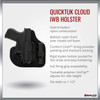 Galco QTC652B QuickTuk Cloud IWB Black KydexNylon UniClip Fits SW MP Shield Fits Ruger Max9 Fits SW MP Shield 2.0 Right Hand