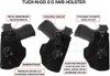 Galco TUC652B TuckNGo 2.0 IWB Black Leather UniClip Fits SW MP Shield Fits SW MP Shield Plus Fits SW MP Shield 2.0 Right Hand