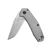 Kershaw Cathode Pocket Knife (1324), 2.25-inch 4Cr14 High-Performance Steel Blade, Stonewashed Finish, Cold Forged Stainless Steel Handle, SpeedSafe Opening, Frame Lock, Reversible Pocket Clip, 2.7 OZ , Silver