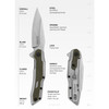 Kershaw Salvage Pocket Knife, Assisted Opening with 2.9 inch Reverse Tanto Blade, Stainless Steel, Deep Carry Pocketclip