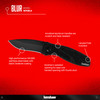 Kershaw 1670BLK Blur  3.40 Folding Drop Point wRecurve Plain Black DLC 14C28N Steel Blade Black Anodized Aluminum Handle Includes Pocket Clip