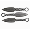 Kershaw 1747BW Ion Throwing Knives 4.50 Spear Point Plain Black Oxide 3Cr13 Steel BlackWhite Paracord Wrapped Steel Handle Fixed