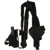 Uncle Mike's Off-Duty and Concealment Kodra Nylon Cross Harness Horizontal Shoulder Holster (Size 16, Black)