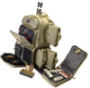 GPS Bags GPST1913BPT Tactical Backpack Tall Tan 1000D Polyester with Removable Pistol Storage MOLLE Webbing  Lockable Zippers Holds 4 Handguns Ammo  Accessories