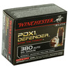 Winchester Ammunition Defender Supreme Elite 380ACP 95 Grain Bonded Jacketed Hollow Point PDX1 20 Round Box S380PDB