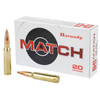 Hornady 8097 Match  308 Win 168 gr Hollow Point Boat Tail Match 20 Per Box 10 Cs