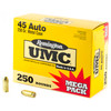 Remington Ammunition 23781 UMC Mega Pack 45 ACP 230 gr Full Metal Jacket FMJ 250 Per Box4 Cs