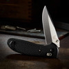 Benchmade - Mini Griptilian 556-S30V Knife Made in USA with CPM-S30V Steel, Drop-Point Blade, Plain Edge, Satin Finish, G10 Black Handle, Made in the US