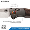 Benchmade - Crooked River 15080-2 Fixed Blade Knife, Drop-Point, Wood Handle