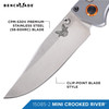 Benchmade - Mini Crooked River 15085-2 EDC Manual Open Hunting Knife Made in USA, Clip-Point Blade, Plain Edge, Satin Finish, Wood Handle, Dark Brown