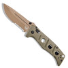 Benchmade - 275SFE-2 Adamas Knife, Drop-Point Blade, Serrated Edge, Olive Drab G10 Handle