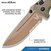 Benchmade - 275SFE-2 Adamas Knife, Drop-Point Blade, Serrated Edge, Olive Drab G10 Handle