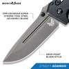 Benchmade - 275GY-1 Adamas Knife, Drop-Point Blade, Plain Edge, Black G10 Handle