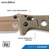 Benchmade - 275FE-2 Adamas Knife, Drop-Point Blade, Plain Edge, Olive Drab G10 Handle