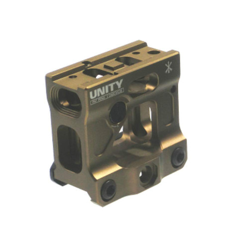 Unity Tactical FAST Micro Red Dot Mount 2.26" Optical Height Compatible with T1/T2 Footprints Anodized Finish Flat Dark Earth FST-MICF
