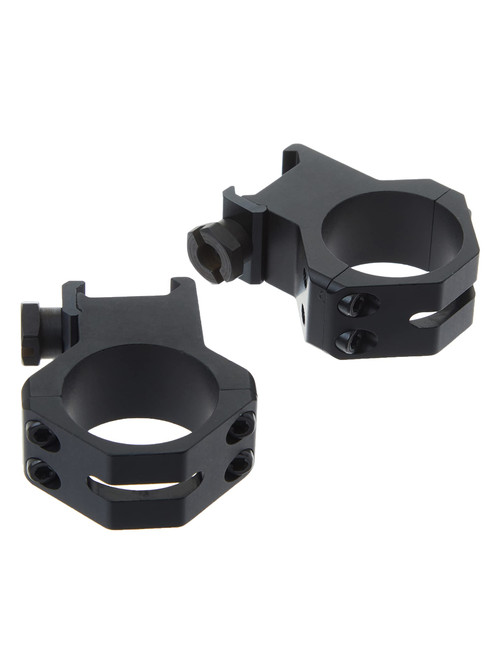Weaver 4 Hole Tactical 30mm Extra High Rings Fits Picatinny Matte Finish Black 48367