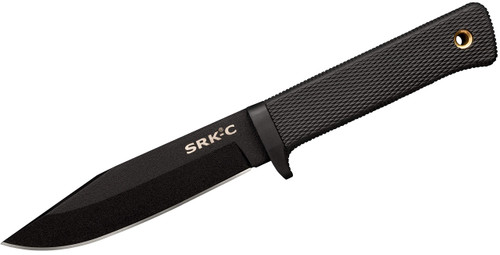 Cold Steel CS49LCKD SRK Compact 5 Fixed Plain Black TuffEx Finish SK5 Steel BladeBlack KrayEx Handle Includes Sheath