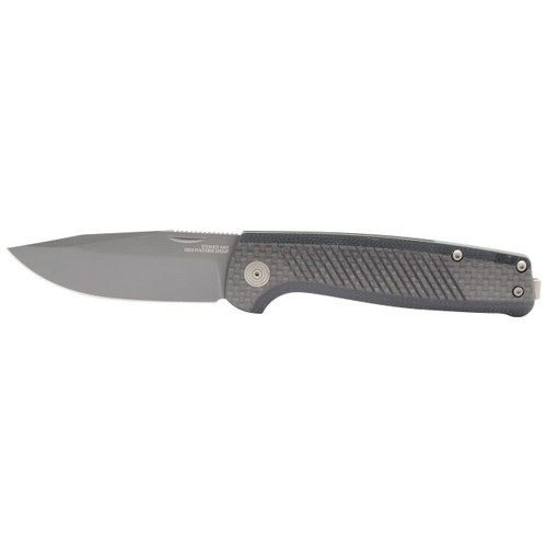 SOG Knives & Tools Terminus SJ Folding Knife 2.9" Clip Point Straight Edge G10 and Carbon Fiber Handle Cryo S35VN Steel Titanium Nitride Finish Black SOG-TM1006-BX