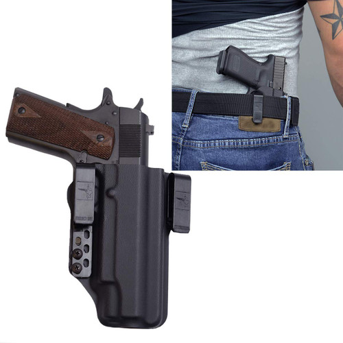 Bravo Concealment BCA OWB Concealment Holster 1.5" Belt Loops Fits Glock 43/43X/43X MOS Right Hand Black Polymer Does not fit Glock 48 BC10-1028