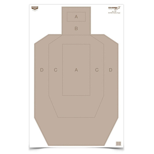 Birchwood Casey 37025 EZEScorer  IPSC Hanging Paper 23 x 35 Tan Pkg of 100