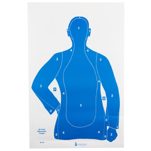 Action Target B21EBLUE100 Qualification  Silhouette Paper Hanging 23 x 35 Blue 100 Per Box