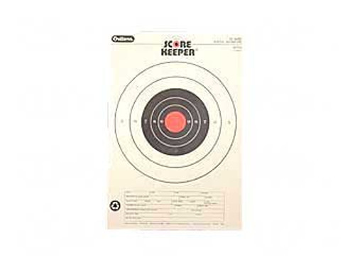 Champion Targets 45723 Score Keeper Slow Fire Bullseye Paper Hanging 25 yds Pistol 11 x 16 BlackOrange 12 PK