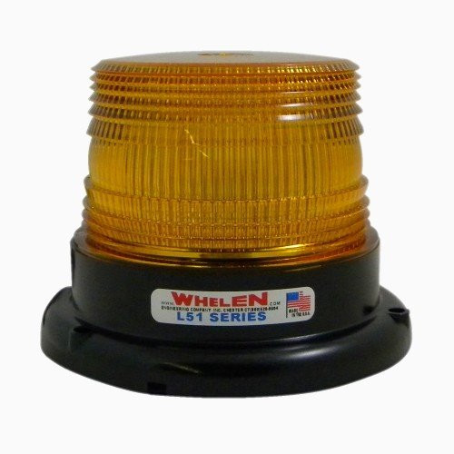 Whelen L51AM LED Beacon, SAE Class 1, Magnet (Amber)