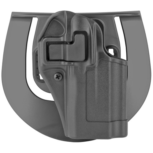 Blackhawk 410576BKR Serpa CQC  OWB Size 76 Black Polymer Belt LoopPaddle Compatible w Glock 48 wwo Rail Right Hand