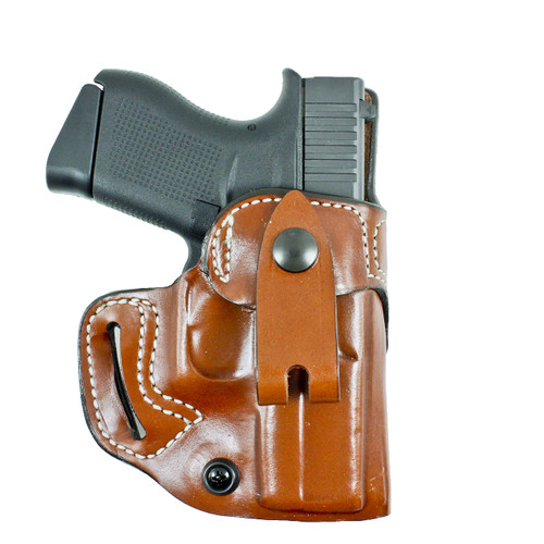 DeSantis Gunhide 159TA8BZ0 Osprey  IWBOWB Tan Leather Belt Slide Fits Glock 4343x Belt 1.50 Wide Right Hand