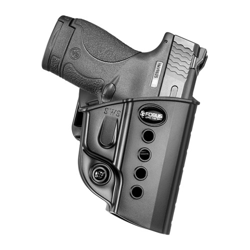 Fobus E2 Belt Holster, Fits Walther PPS/S&W Shield, Right Hand, Kydex, Black