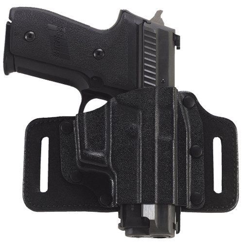 Galco TS800B TacSlide  OWB Black KydexLeather Belt Slide Fits Glock 43Springfield HellcatSW MP Shield EZ Right Hand