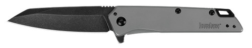 Kershaw 1365 Misdirect  2.90 Folding Reverse Tanto Plain Black Oxide BlackWash 4Cr13 Blade Gray Bead Blasted SS Handle